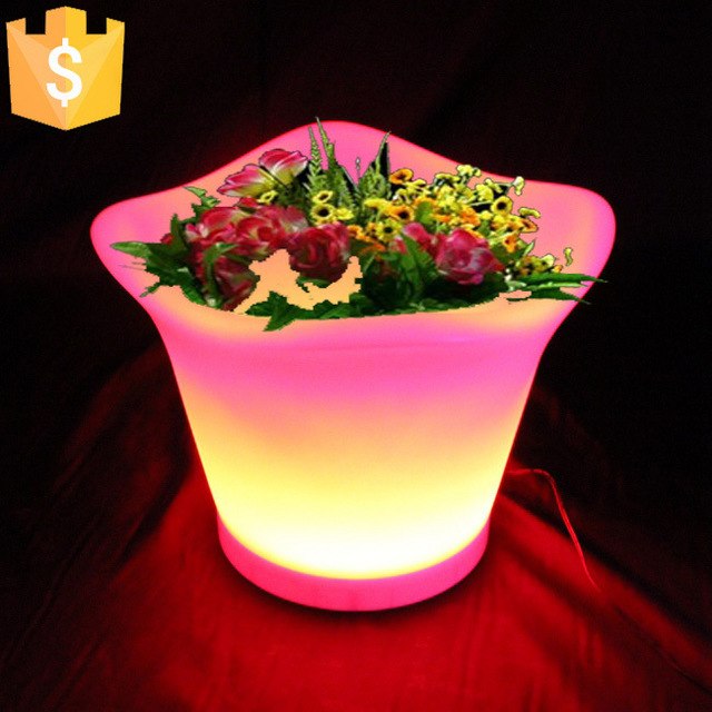 glowing lighting led flower pots rgb led flower pot ,led round vase,led beer UXYPJWP