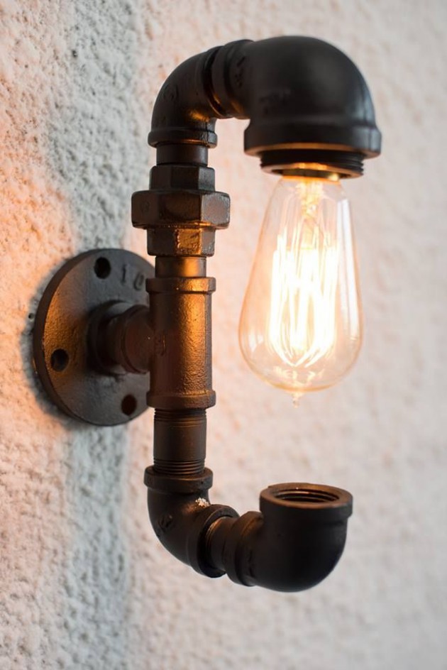industrial lamps design #2 wall lighting fixture with spectacular light bulb HHJYCMK