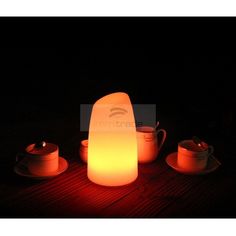 led mood light table lamp (bar shape,d12xh20cmusb cable rechargeable, rgb  color change NLXWMGD