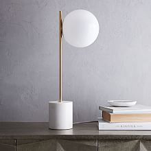 Modern Table Lamps sphere + stem table lamp - brass ... IGGPYCE