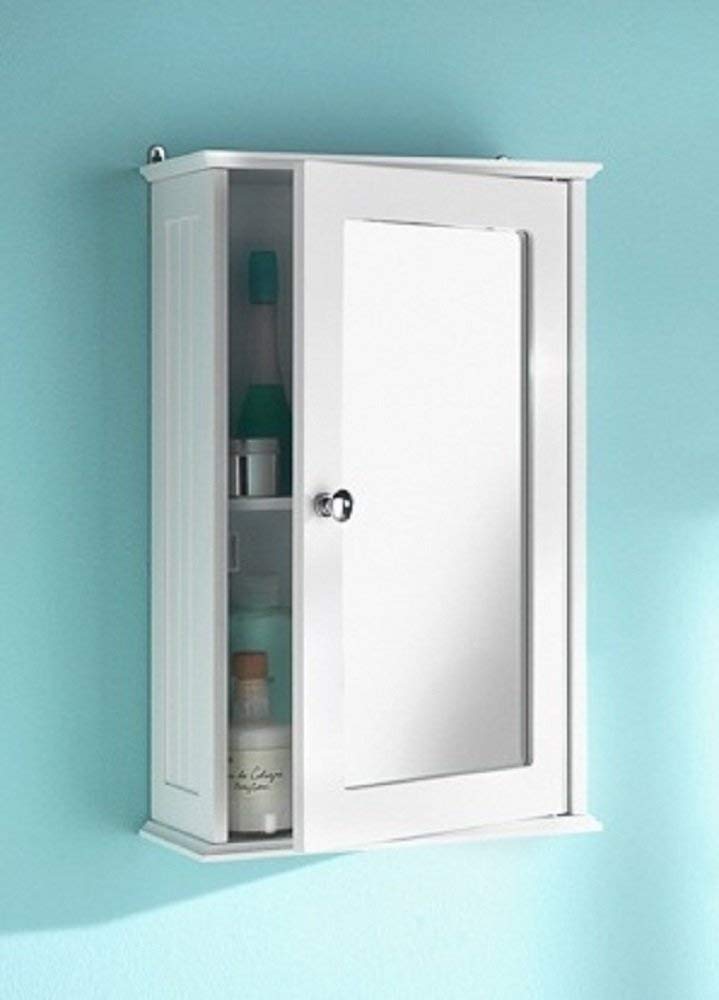 Bathroom Cabinet amazon.com: white maine single mirrored door bathroom cabinet by maine new  england inspired: KBALYFW