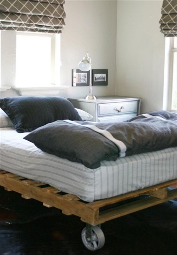 DIY pallet bed pallet addicted - 30 bed frames made of recycled pallets GGWRUUN