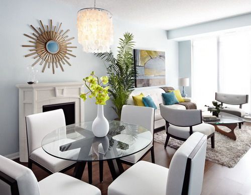 living room dining room combination small apartments big style eclectic living dining room combine - toronto -  by OGLFNOO