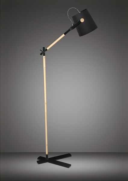 Nordika lamp mantra - m4921 - mantra m4921 nordica floor lamp with black shade 1 light CCUYCJI