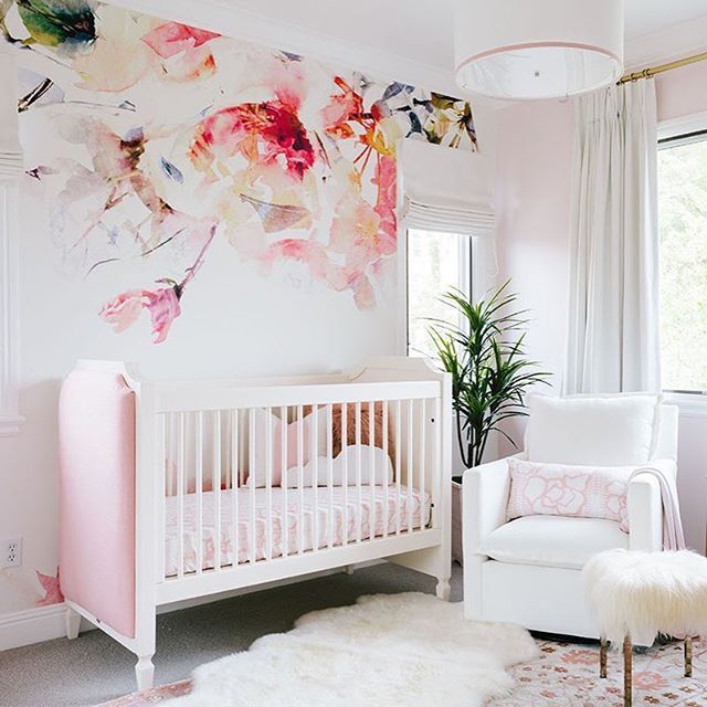 nursery wallpaper ideas girl nursery ideas pink, floral and oh-so-dreamy wallpaper! take the AKJMBLT