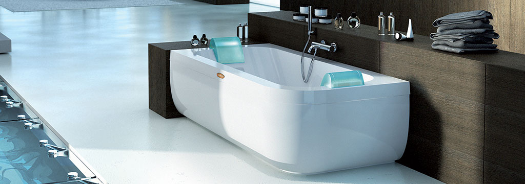 whirlpool bath aquasoul double freestanding header FGFJRKG