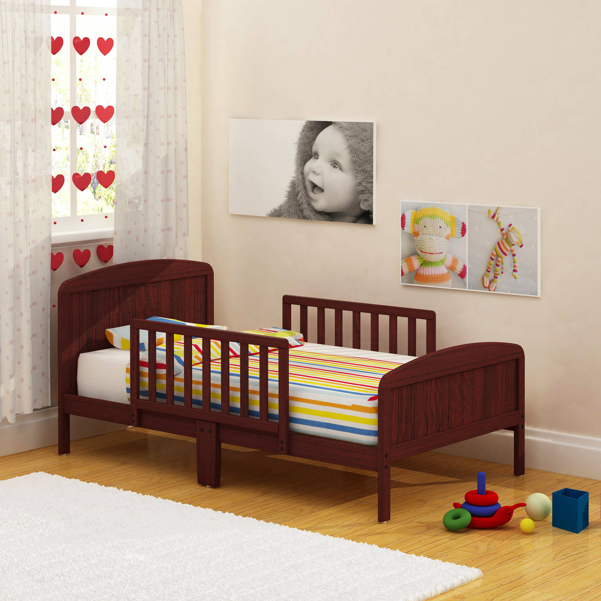 Beds for 4-years-old russell children harrisburg xl wooden toddler bed, cherry - walmart.com SNGLTXG