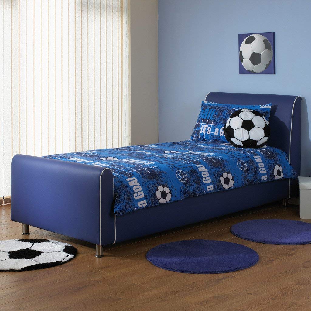 Beds for boys a u0026 i beds azure boys faux leather bedstead - 3ft single - FJJRHSE