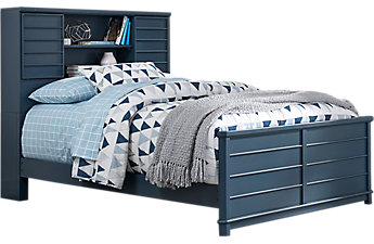 Beds for boys bay street blue 3 pc full bookcase bed VZGWCRY