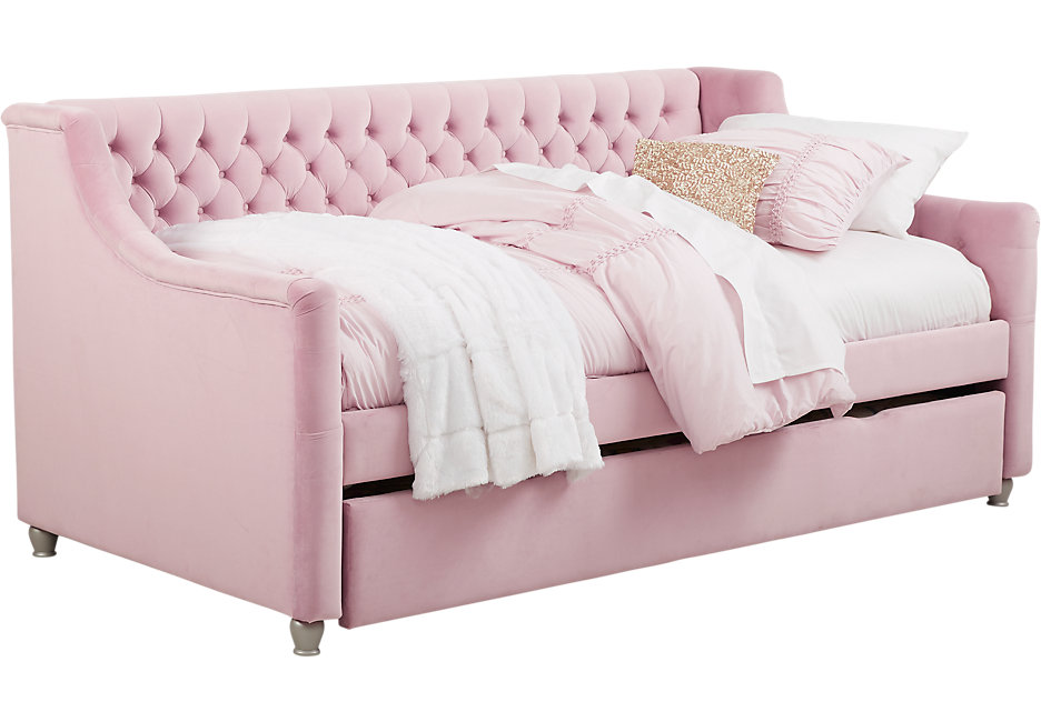 Beds for girls alena pink 3 pc full daybed with trundle WKQVFPI