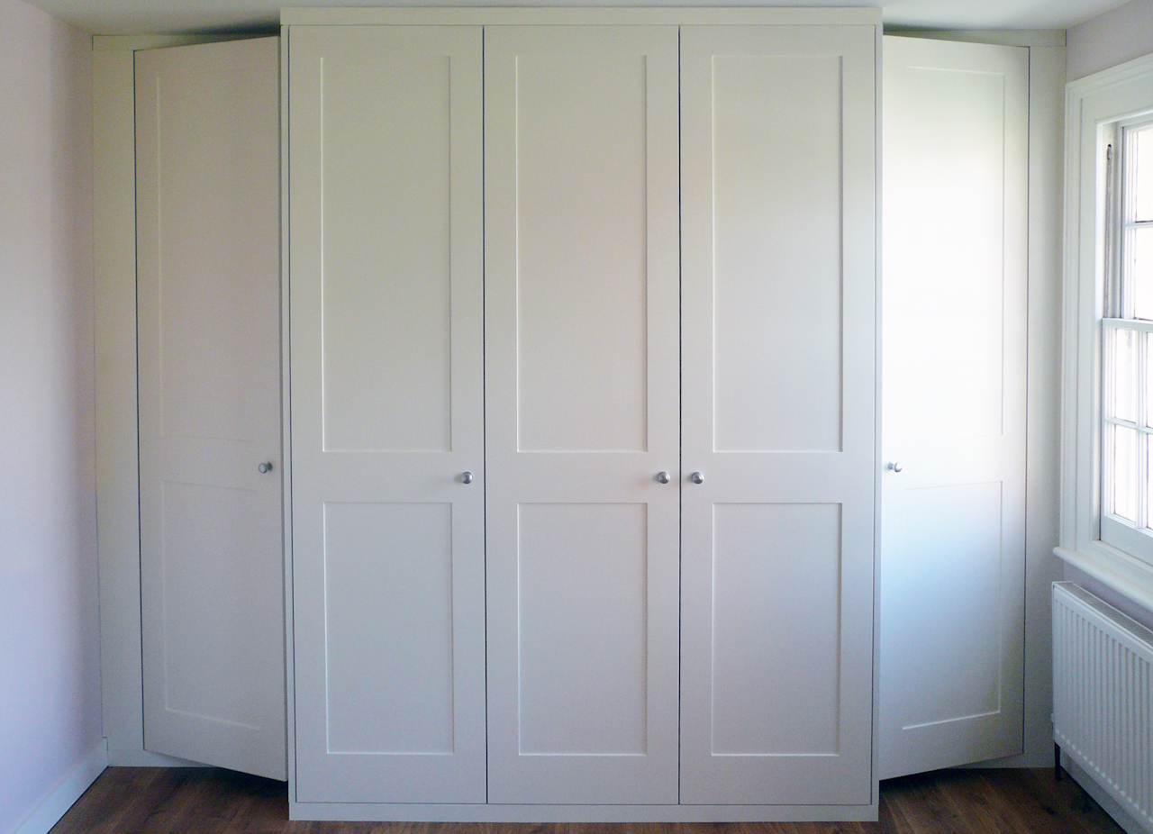 Hinged-door wardrobes pine painted white proline QSWUUYU