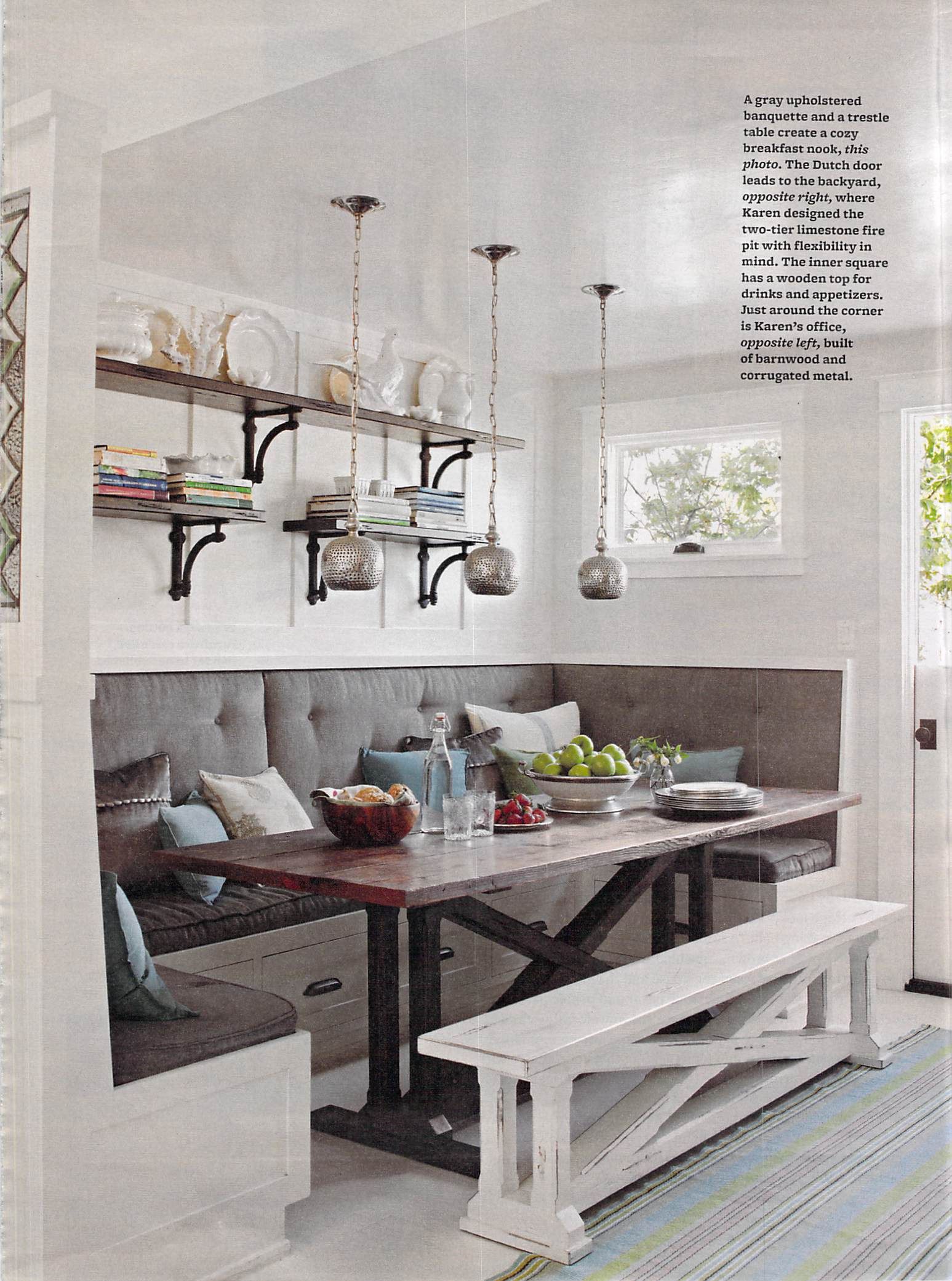 kitchen with bench seating white distressed kitchen bench. love it! NWKYCCK