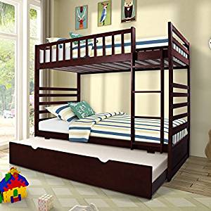 Metal beds in excess length ... twin over twin bunk bed from merax with trundle solid wood bunk DNMGBIS