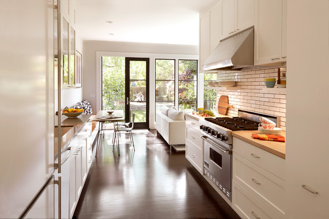 Modern kitchen with wooden floor contemporary kitchen with white oak floor contemporary-kitchen RKXCGNT