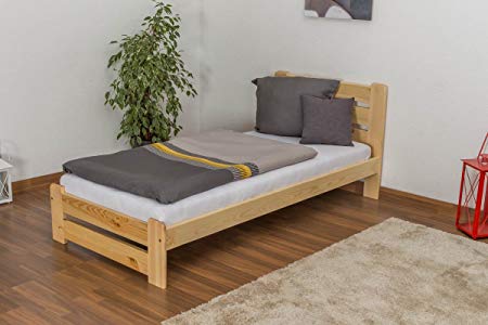 Slatted frames 90×200 single bed / day bed solid, natural pine wood a24, includes slatted frame ZGCWRCN