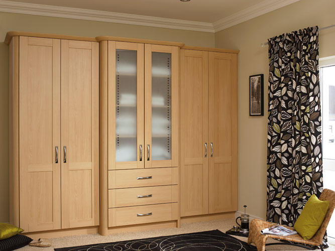 Spacious storage furniture for many rooms: Wardrobes made of beech & core beech