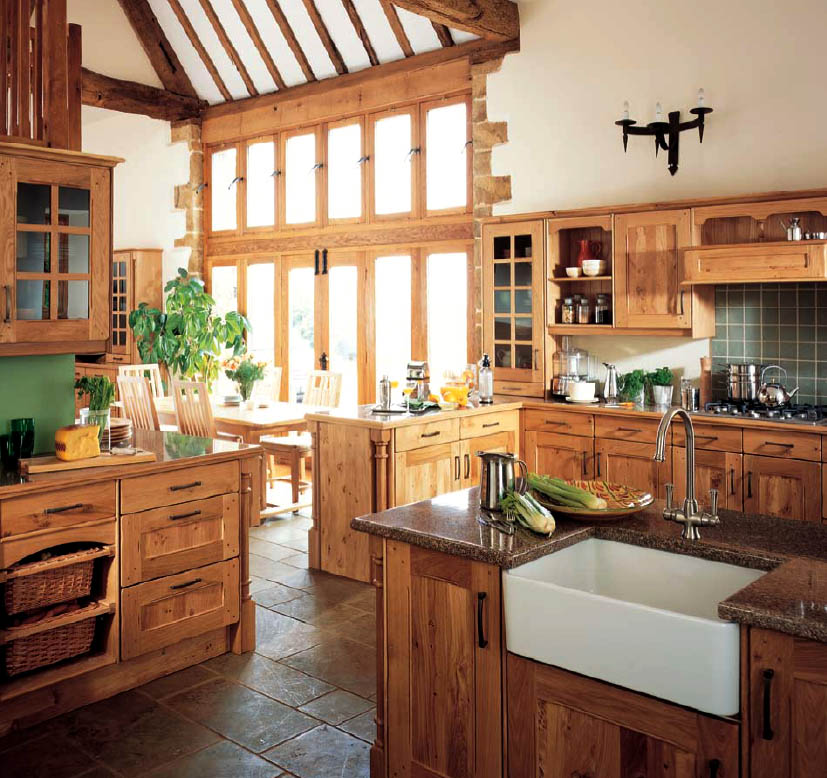 Wooden country-style kitchens: pictures & ideas for country-style rustic kitchens