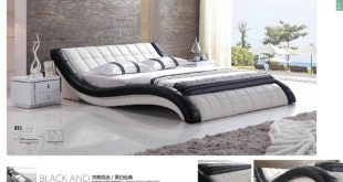 Luxury modern double bed design furniture leather bed for hot sale