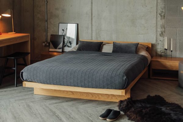 Kyoto Japanese Bed with Headboard | Natural Bed Company