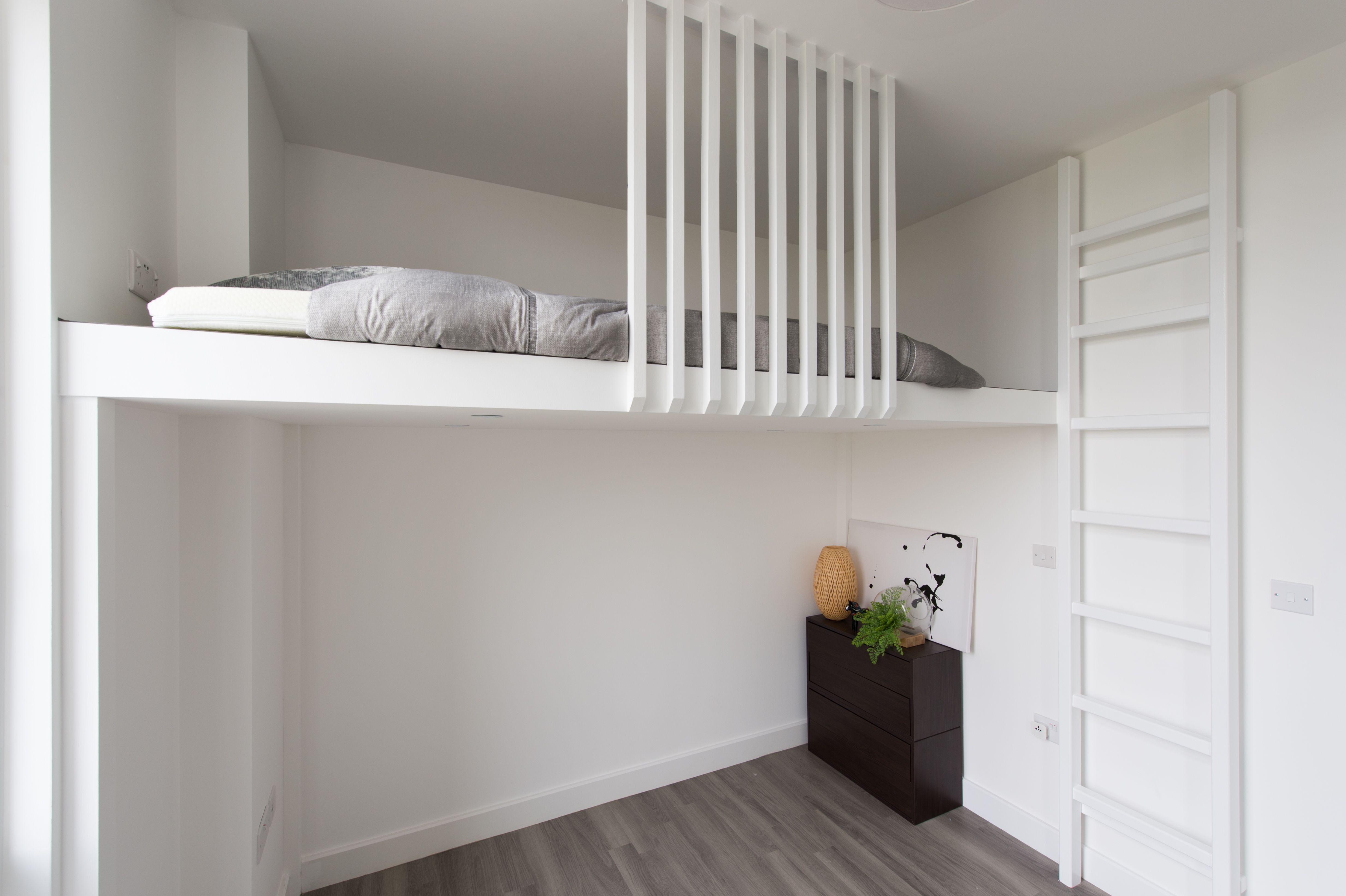 Scandinavian Loft, Bespoke design, Compact living, Mezzanine Loft, oak  wood, Loft Bed, bespoke loft beds, Storage, Home improvement, Creating Space,