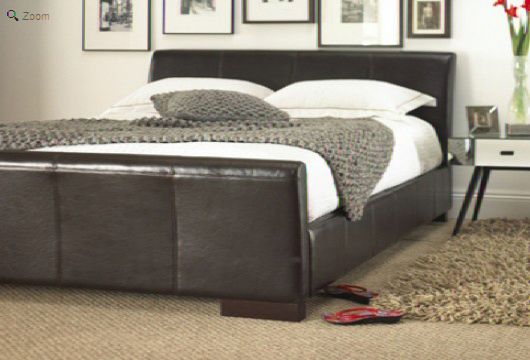 Genuine Leather Bed Frame @ HomeHighlight.co.uk