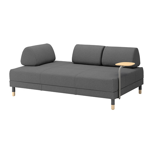 FLOTTEBO Sleeper sofa with side table, Lysed green | IKEA | Sofa