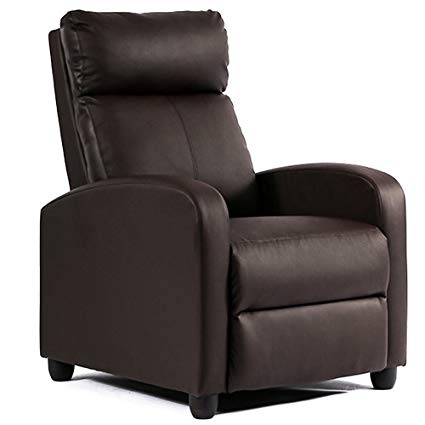 Amazon.com: BestMassage Wingback Recliner Chair Leather Single