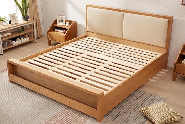 Pine Queen Size Solid Wood Bed Frame With Drawers Chunky Wooden Beds