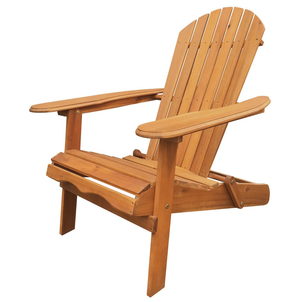 Natural Folding Adirondack Chair