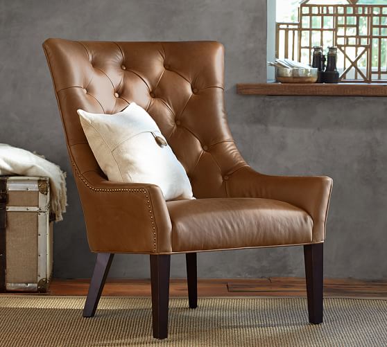 Hayes Tufted Leather Armchair