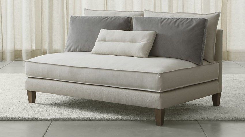Armless loveseat from Crate & Barrel