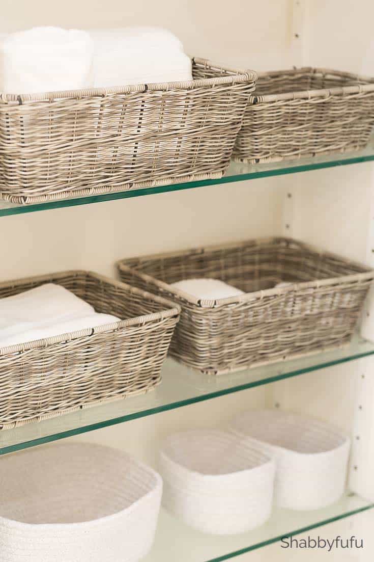 bathroom storage baskets