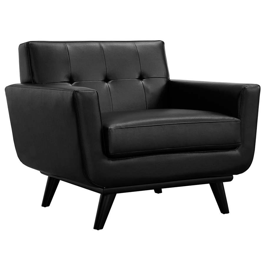 Call to Order · Empire Black Bonded Leather Modern Lounge Chair