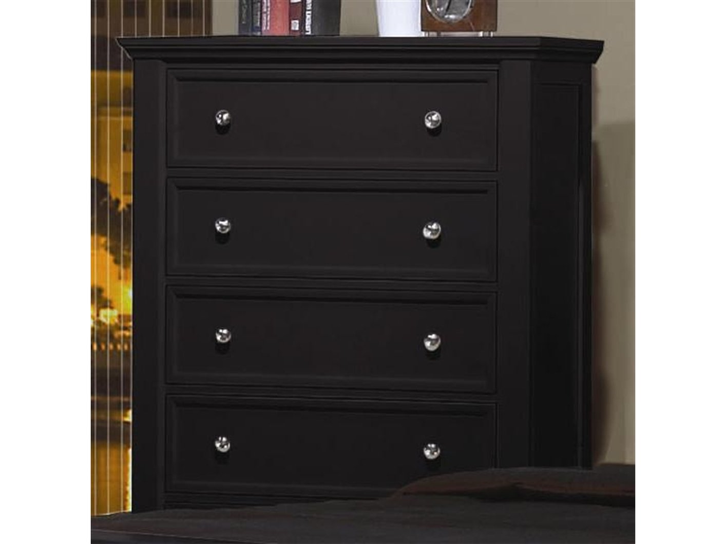 Black Wood Chest of Drawers - Steal-A-Sofa Furniture Outlet Los Angeles CA