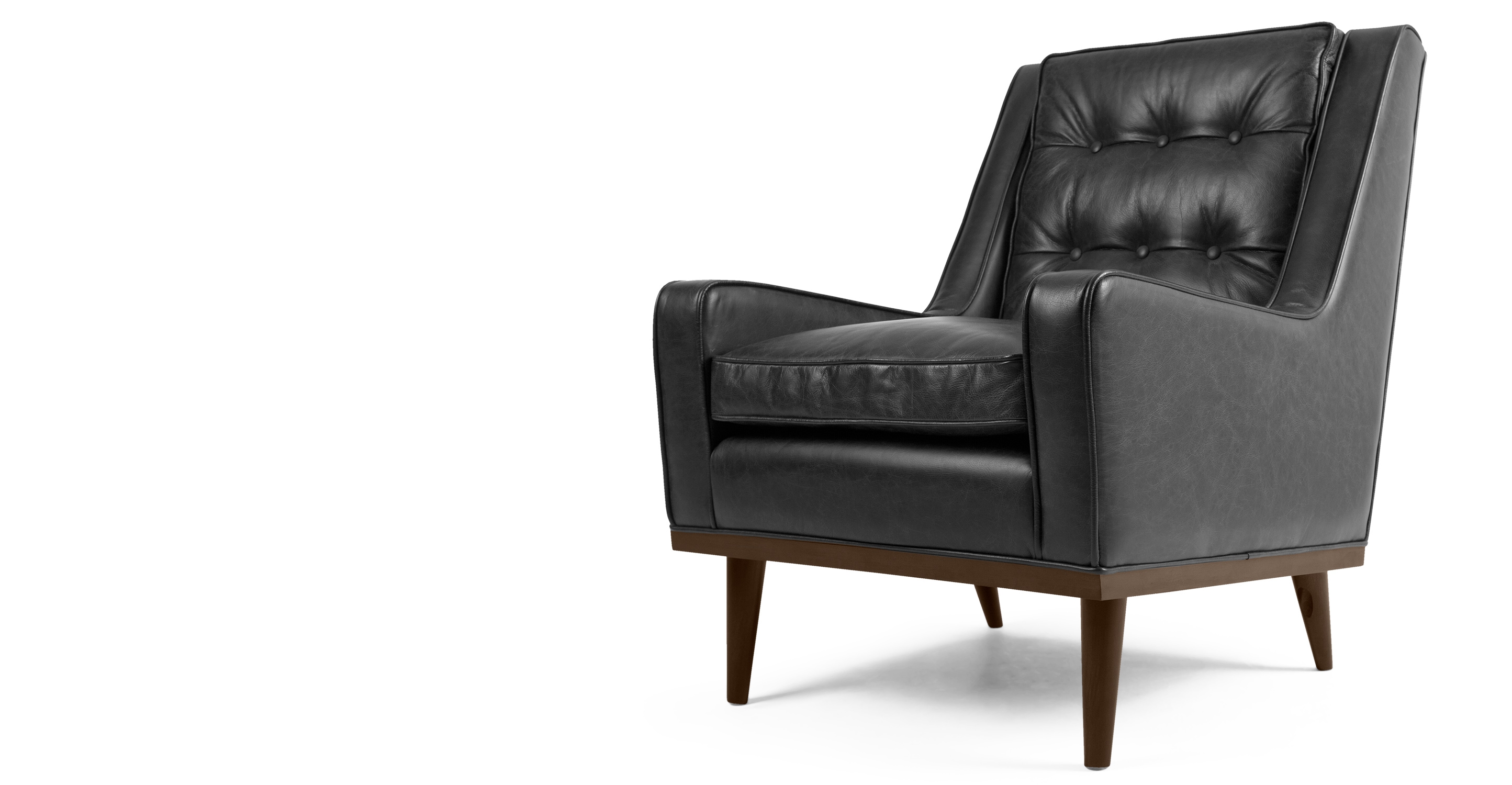 About black leather armchairs