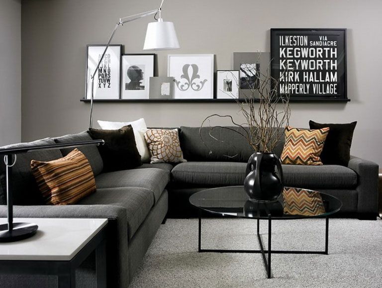 Dark Grey Sofa Living Room Ideas, Black Grey Living Room, Gray Living Rooms,