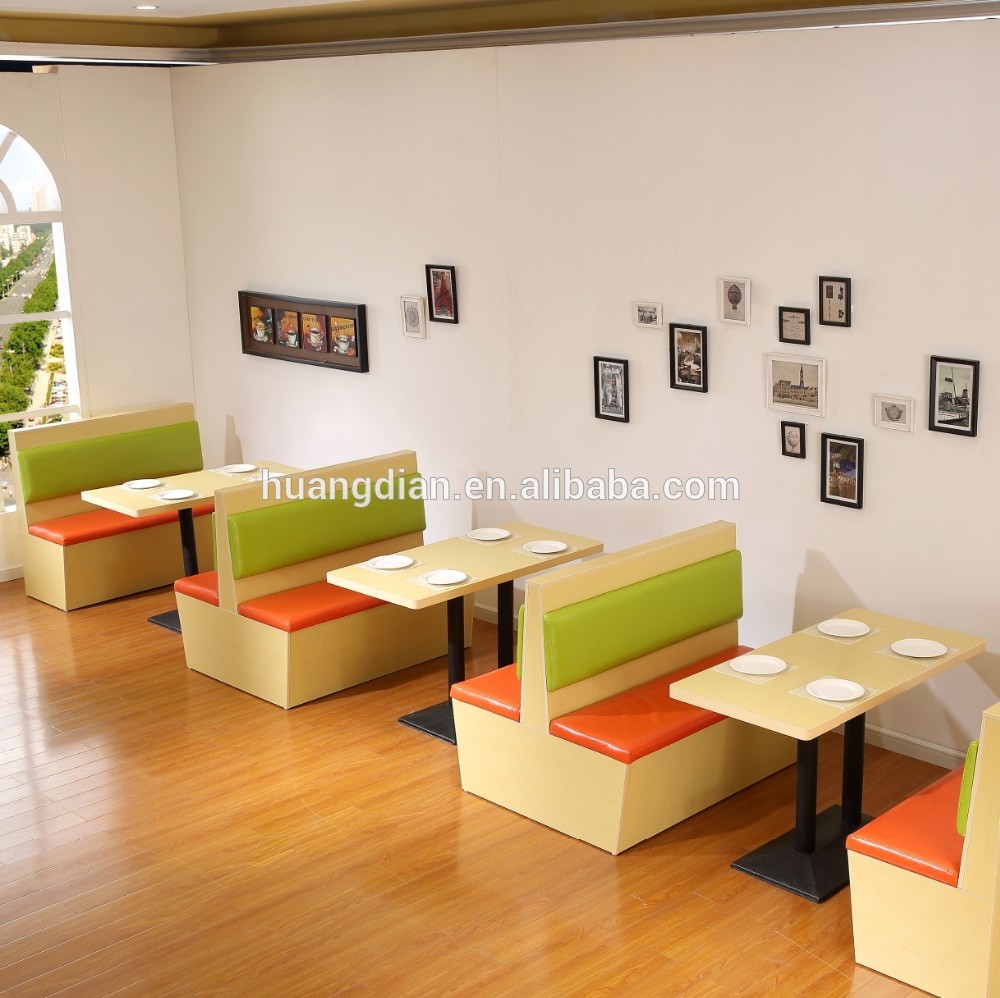 Modern cafe furniture plywood restaurant booths sofa