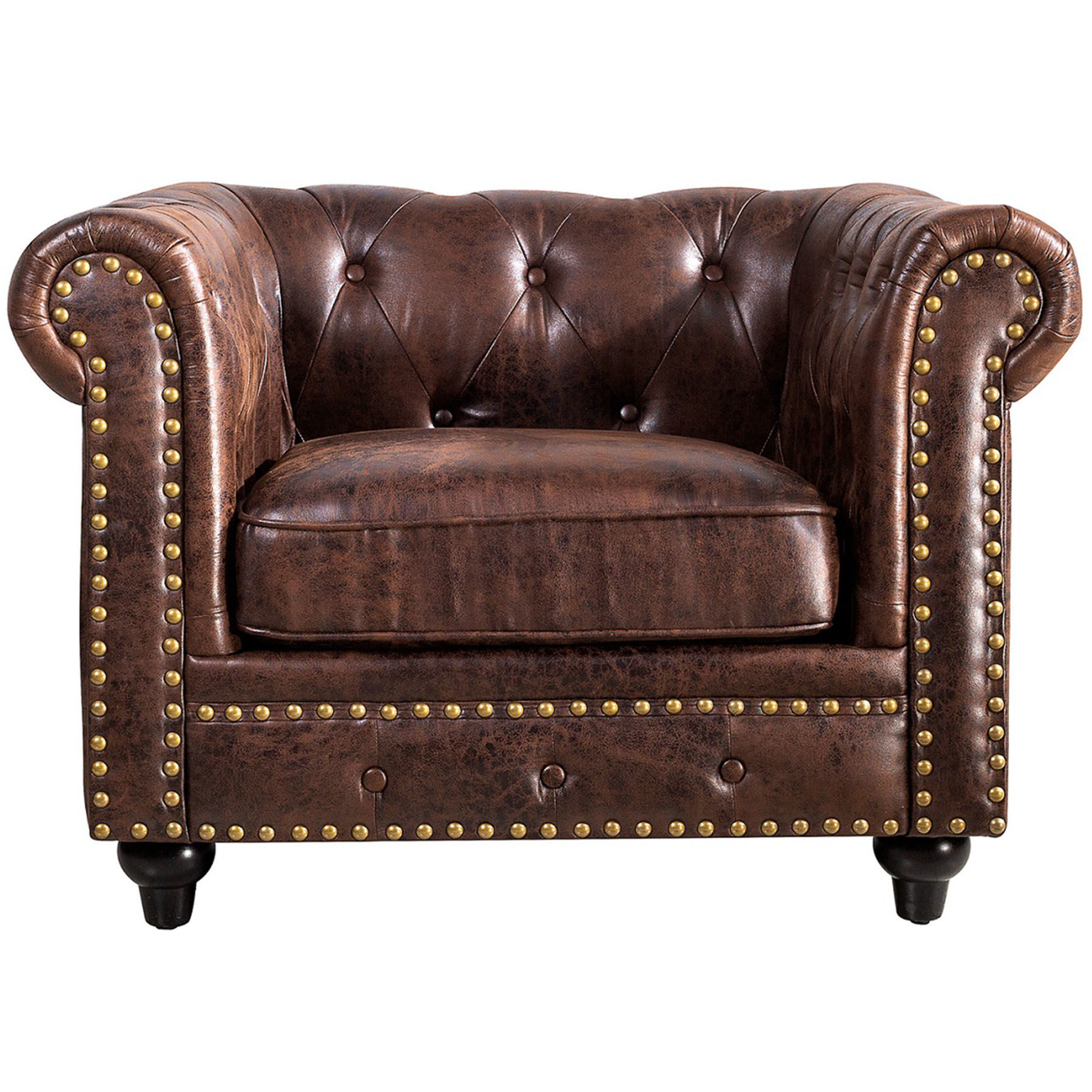 Chesterfield Tufted Chair, Brown · Chesterfield Tufted Chair, Brown
