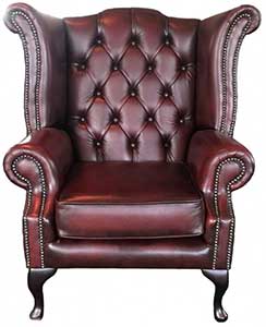 An Image of Chesterfield Queen Anne Armchair for Types of Chesterfield  Chairs