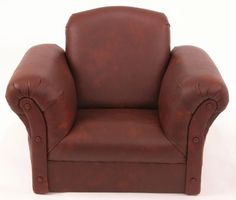Kids Chairs Dark Brown Faux Leather
