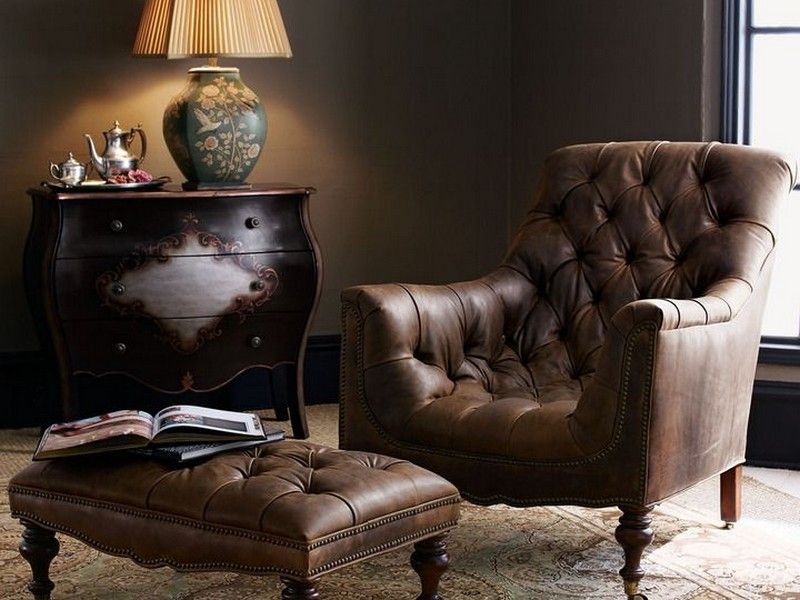 Leather Chair With Ottoman, Leather Club Chairs, Chair And Ottoman,  Armchair, Office