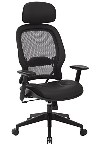 Another one of the comfy desk chairs is the Space Seating Professional. It  has a comfortable padded leather seat and breathable backrest.