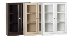 Small bookcase with glass doors 9