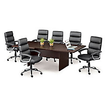 Faux Leather Conference Chairs - Set of Six, 8804313