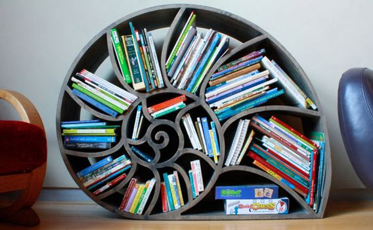 Nautilus Bookshelf - Cool bookshelves
