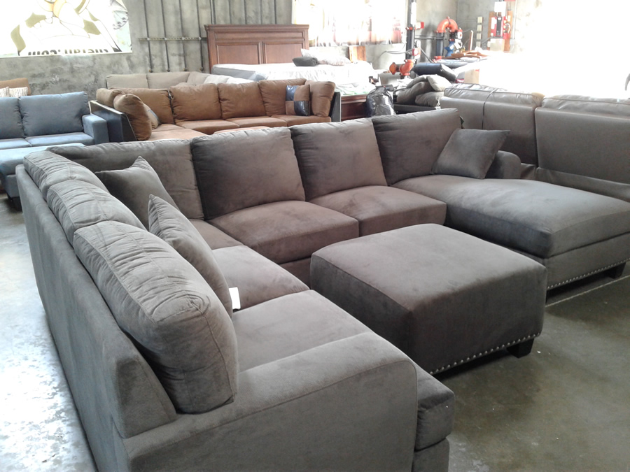 Cloth Grey Corner Sofa