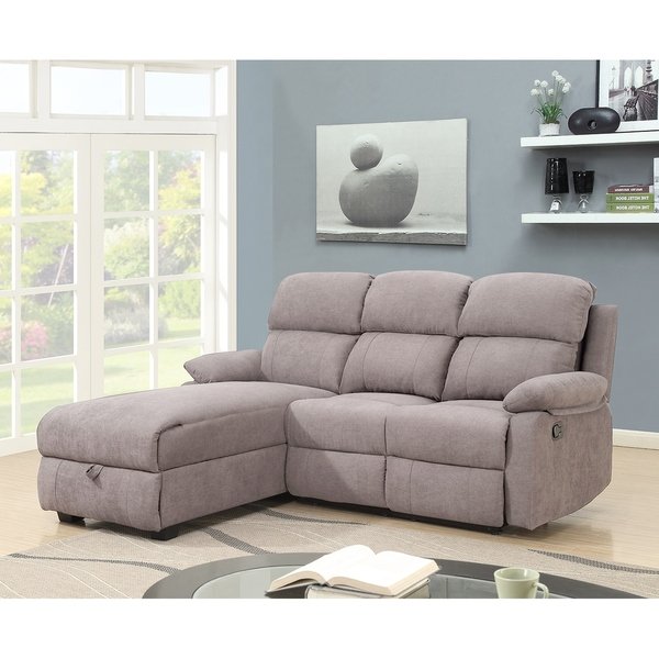 Shop Melody Recliner L-shaped Corner Sectional Sofa with Storage - On Sale  - Free Shipping Today - Overstock - 24015154