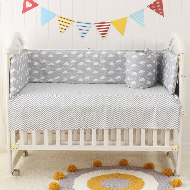 Multi-size Infant Baby Crib Cot Bed Linen 100% Cotton Detachable Baby Cot  Bedding