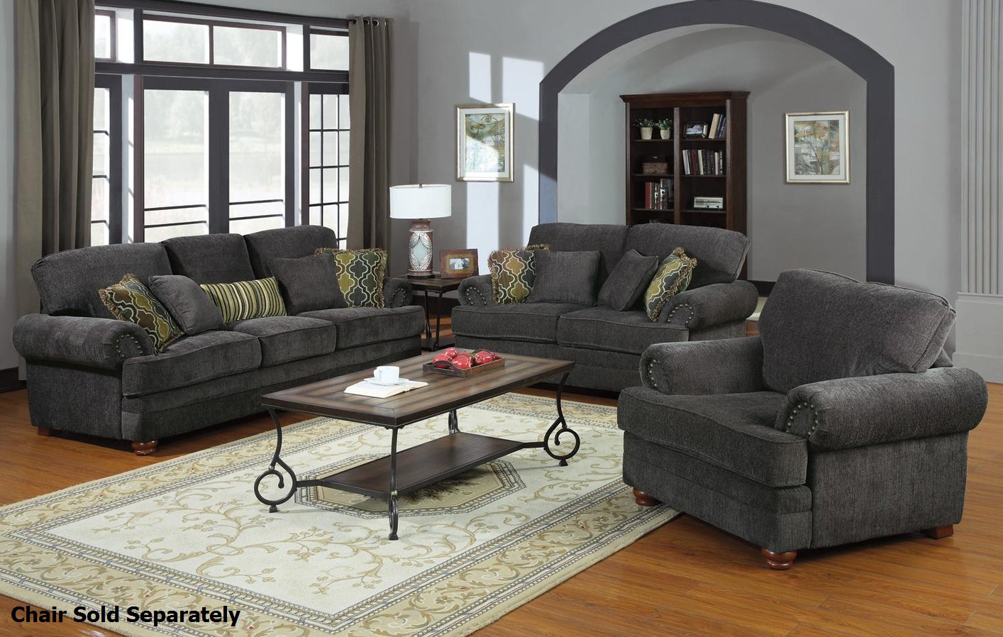 Colton Grey Fabric Sofa and Loveseat Set - Steal-A-Sofa Furniture Outlet  Los Angeles CA