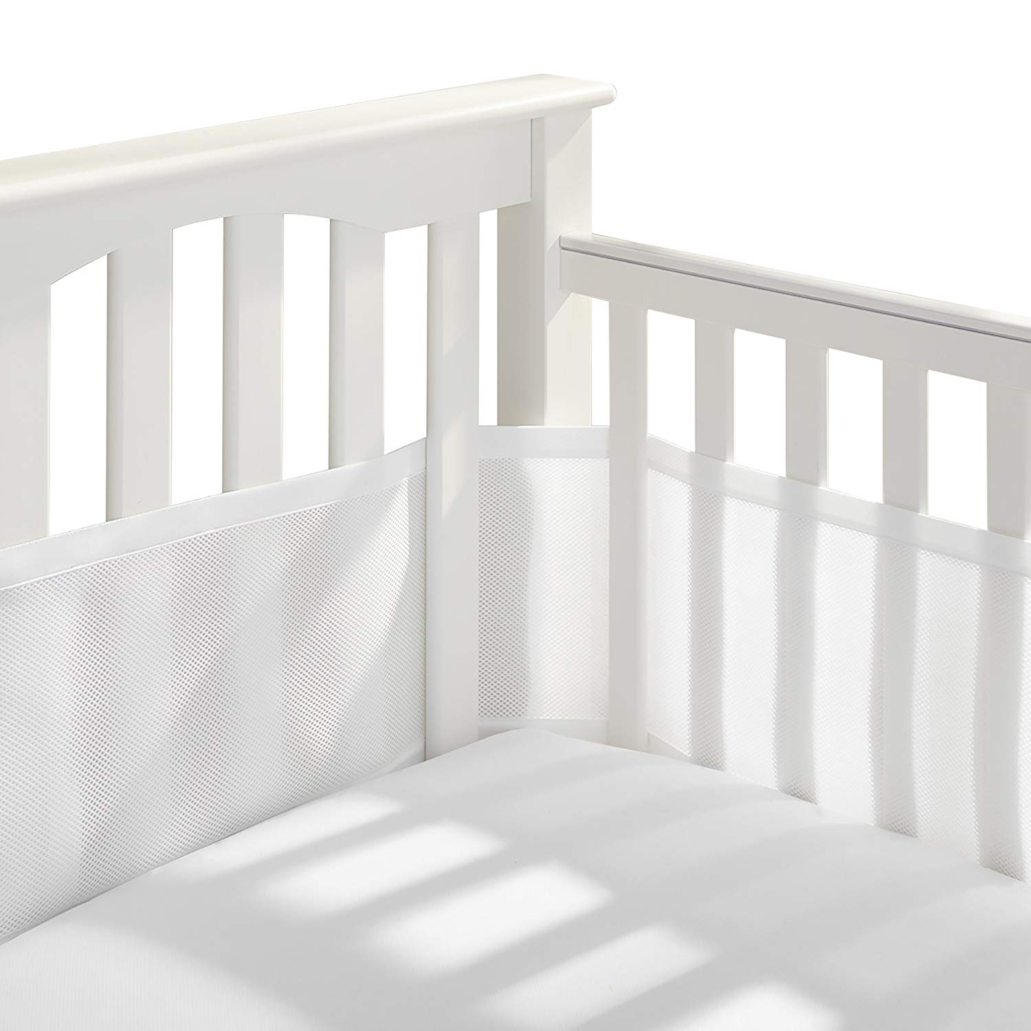 Traveller Location: Breathable Baby Breathable Mesh Crib Liner | Doctor Endorsed |  Prevents Babies from Getting Stuck in Crib Slats | Fits 4 Sided Slatted &  Solid